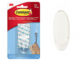 Pakaramais Command L, plastmasas, pielīmējams, caurspīdīgs