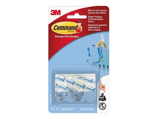 Command Hooks with adhesive strips S 17092, transparent