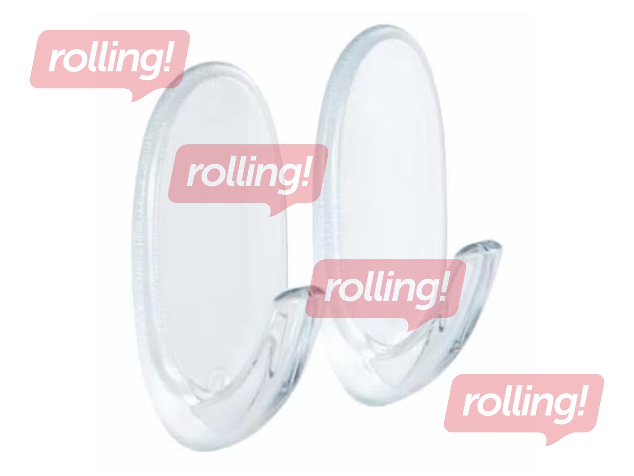 Command Hooks with adhesive strips S 17092, transparent