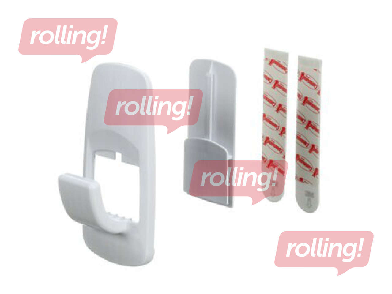 Pakaramais Command Jumbo Hook, plastmasas, pielīmējams, balts