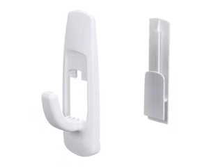 Command Large Utility Hook, plastic, adhesive, white