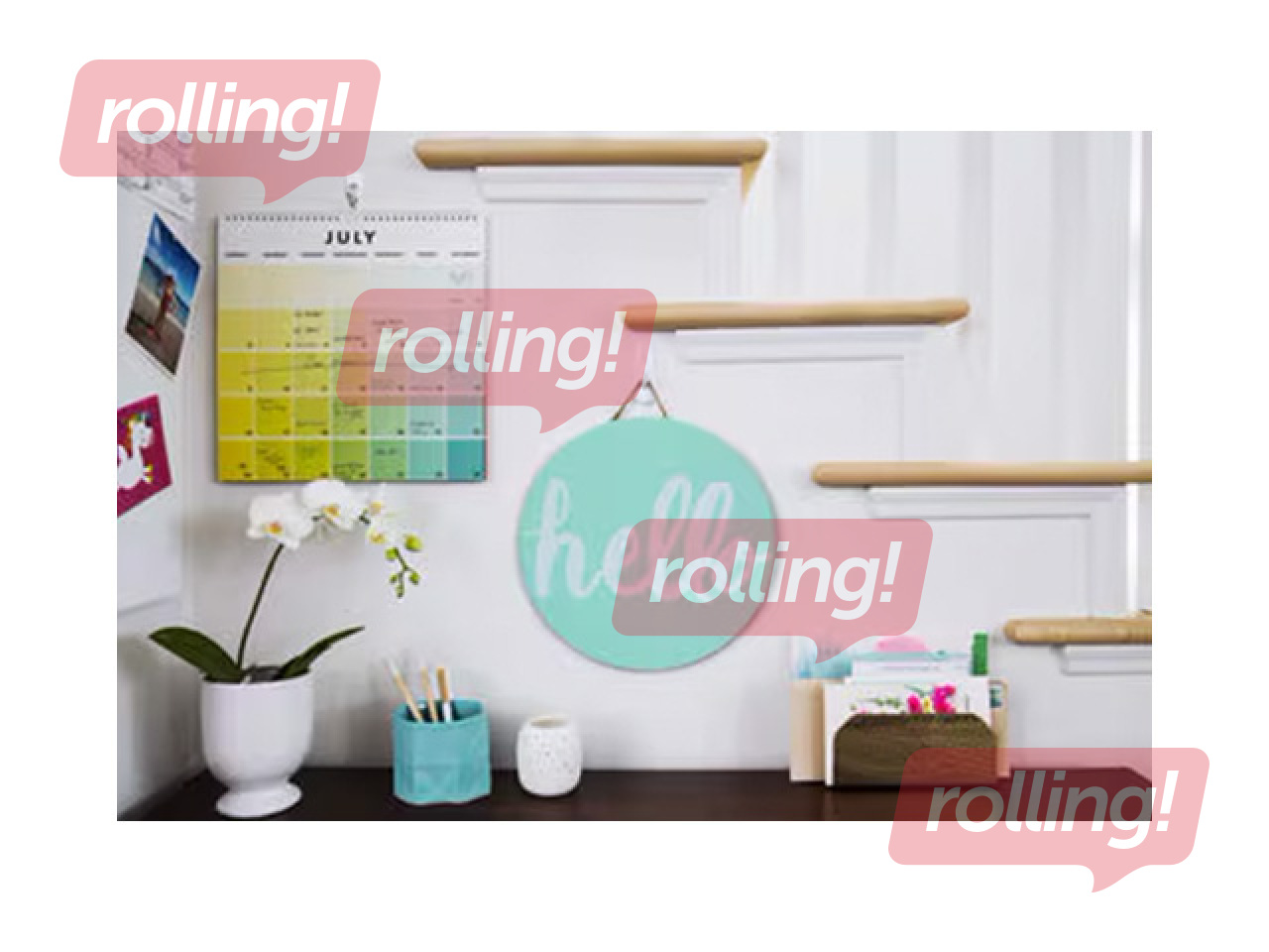 Command Large Utility konks, plastikust, kleebitav, valge