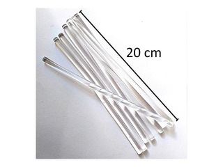 Glue sticks extra transparent, D7, 200 mm, 10 pcs.