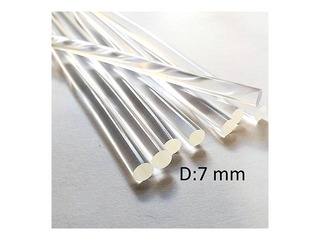 Glue sticks extra transparent, D7, 200 mm, 10 pcs.