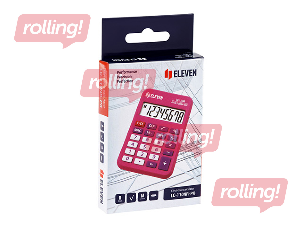 Kalkulators Eleven LC110NR-PK, rozā