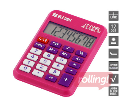 Калькулятор Eleven LC110NR-PK, розовый