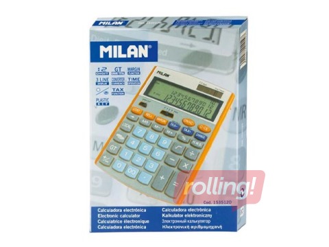 Kalkulators Milan, oranžs-pelēks