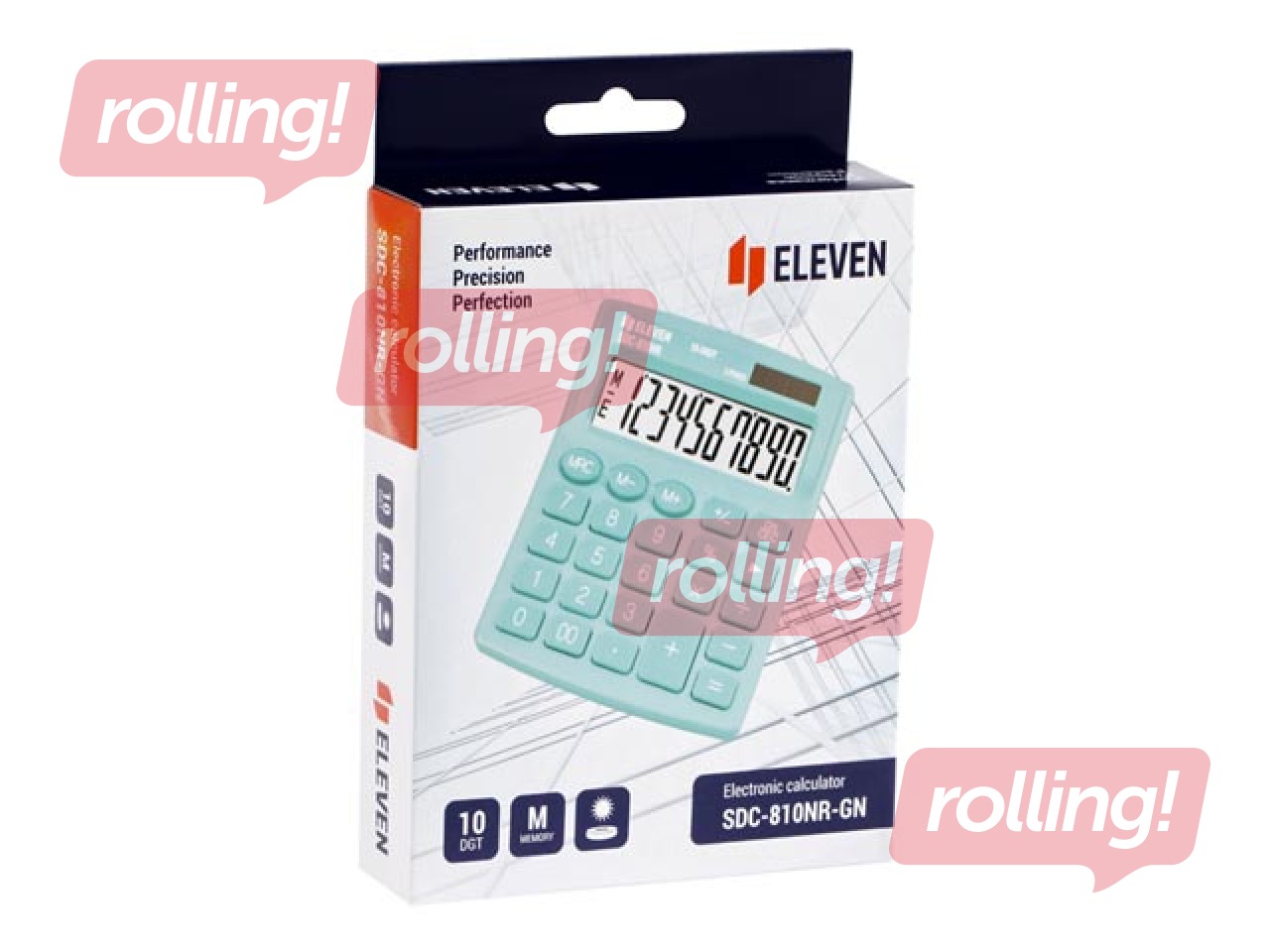 Kalkulaator Eleven SDC-810NRGNE, roheline