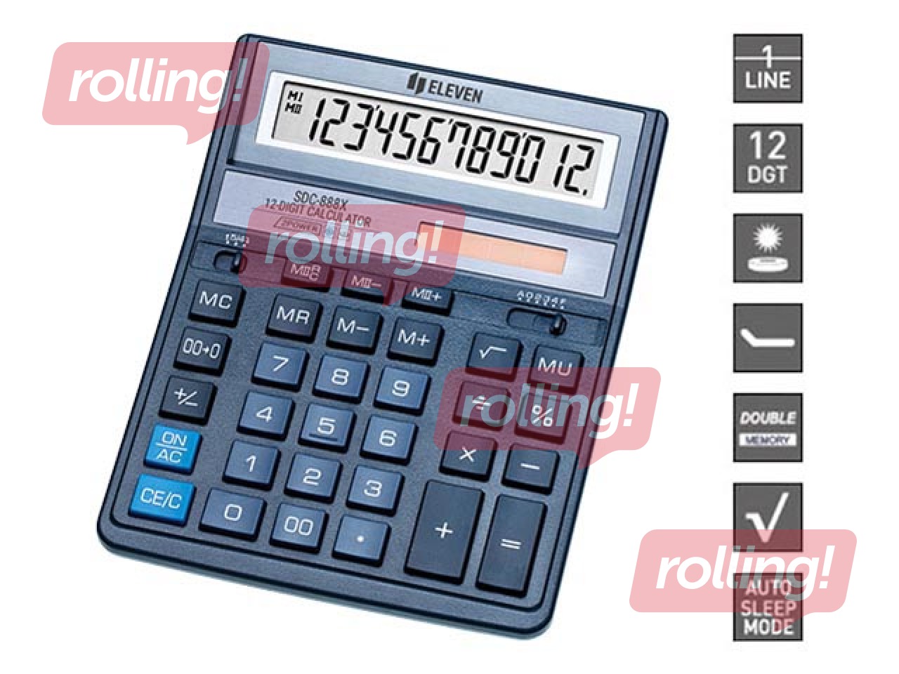 Калькулятор Eleven SDC-888 XBL, sinine
