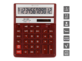 Калькулятор Eleven SDC-888 XRD, красный