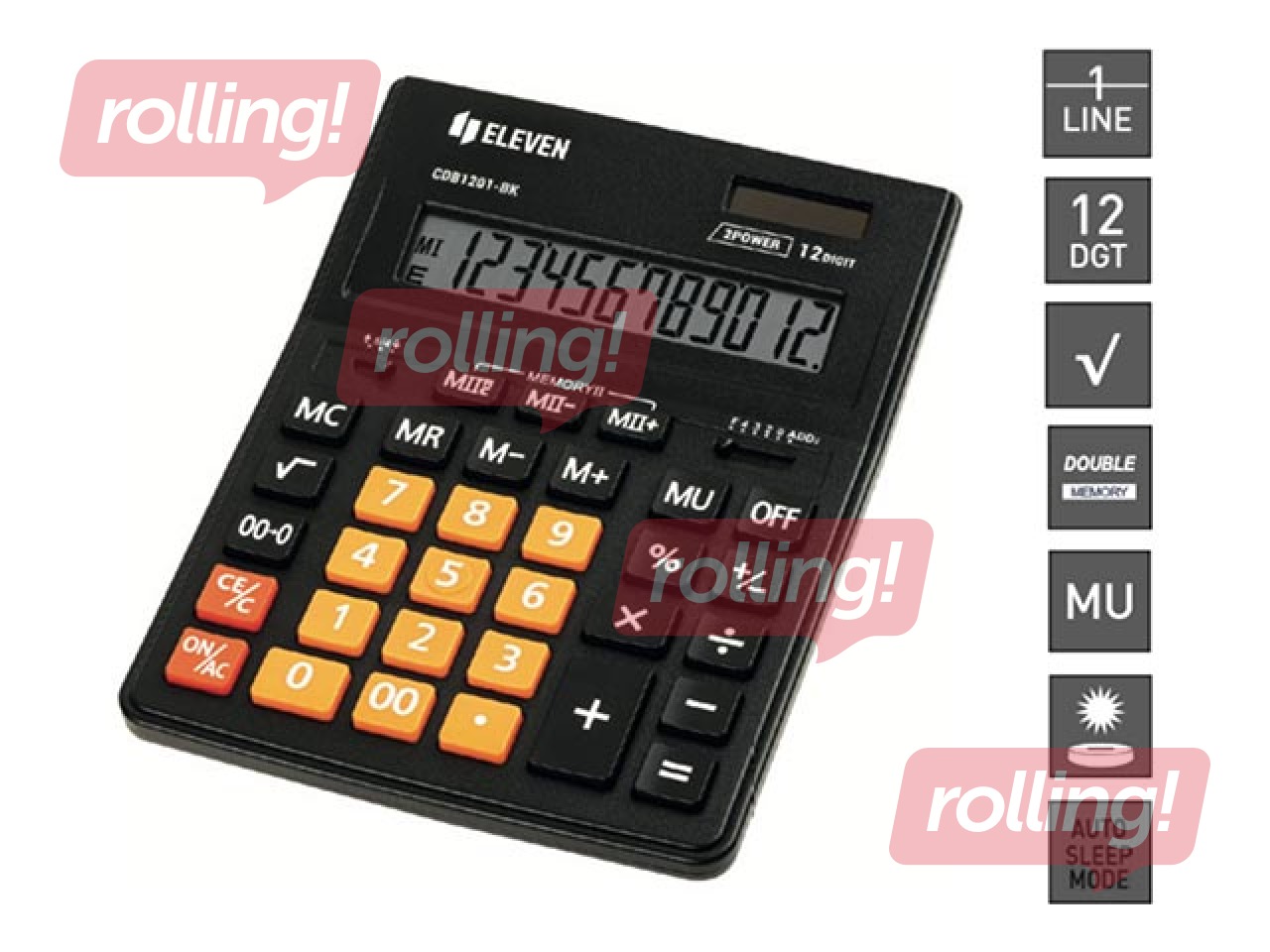 Kalkulaator Eleven CDB-1201BK/OR