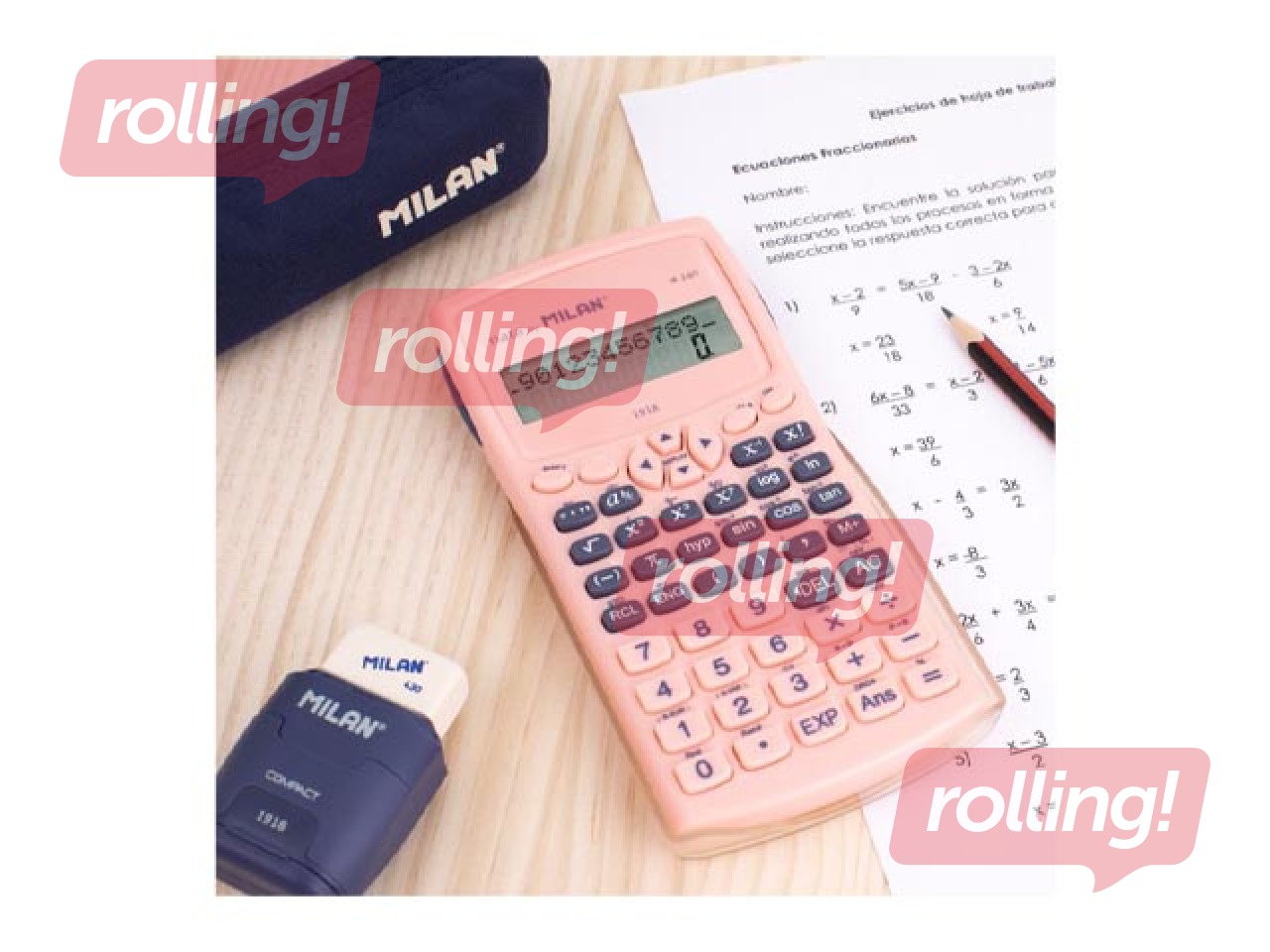 Kalkulaator Milan, M240 1918, 240 funktsiooni, roosa