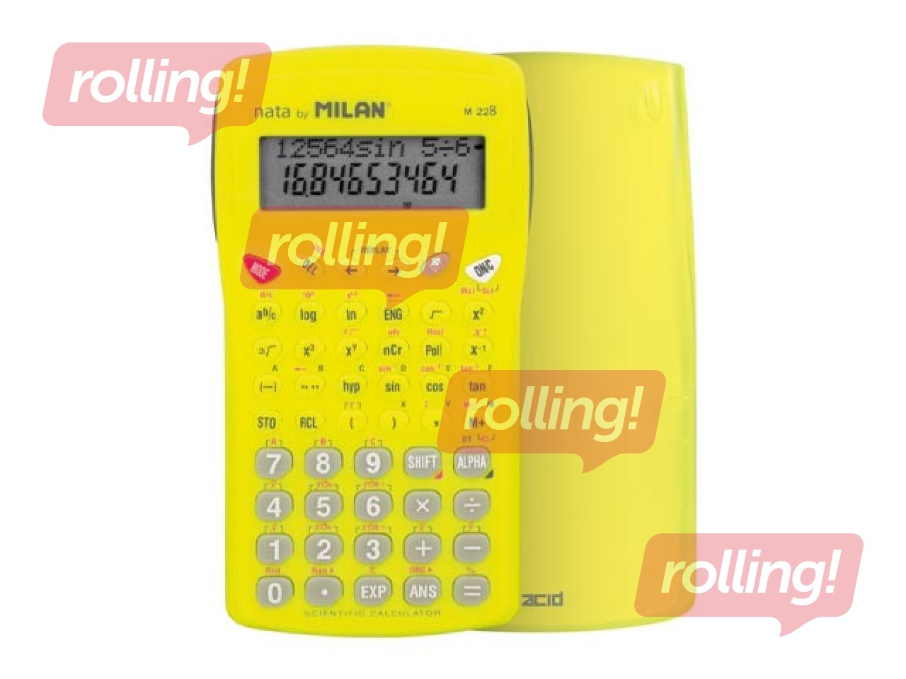 Kalkulaator Milan, M228 Acid, 228 funktsiooni, kollane