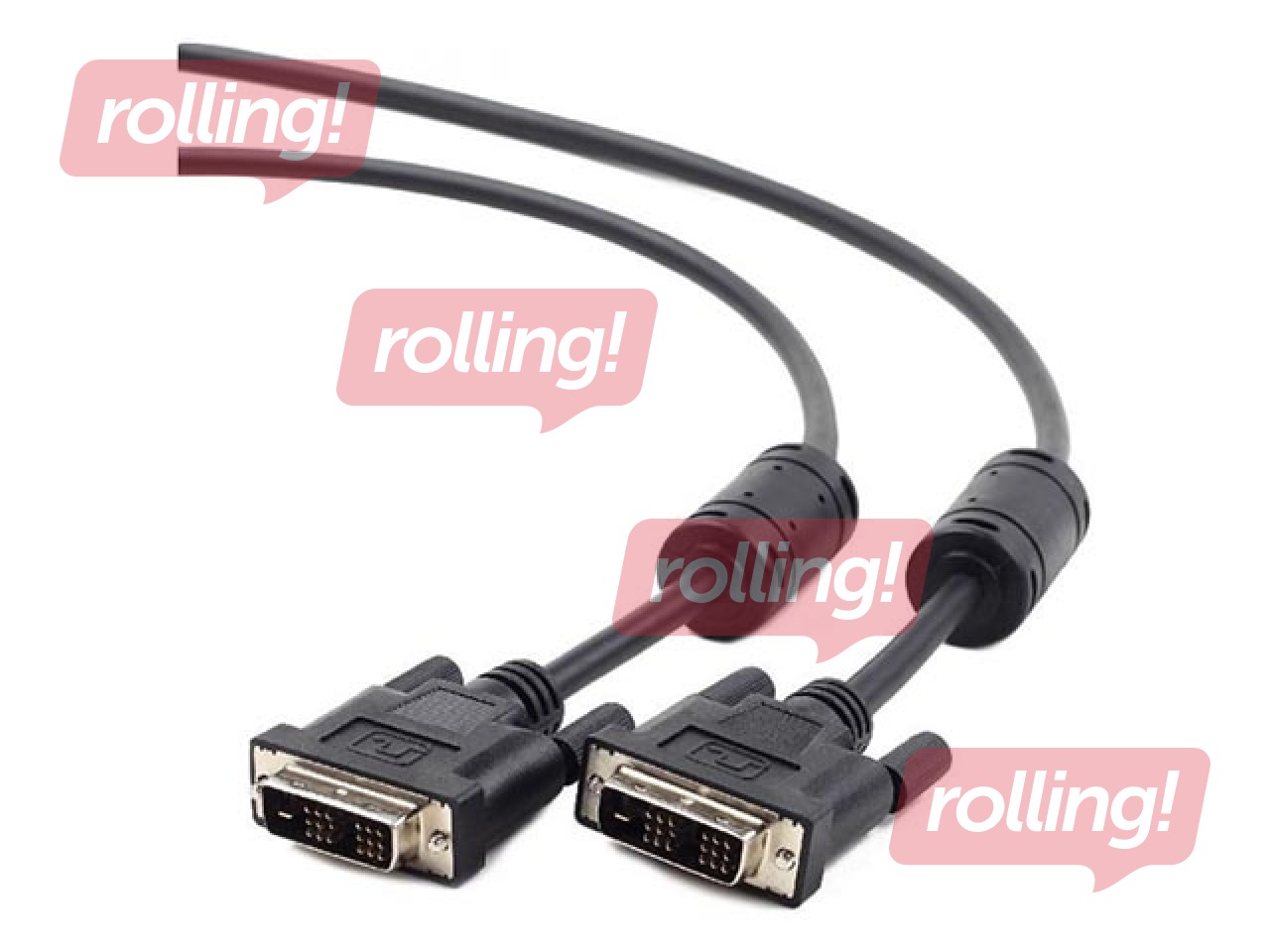 DVI kabelis, DVI M - DVI M, (24+1) dual link, 2m, melns