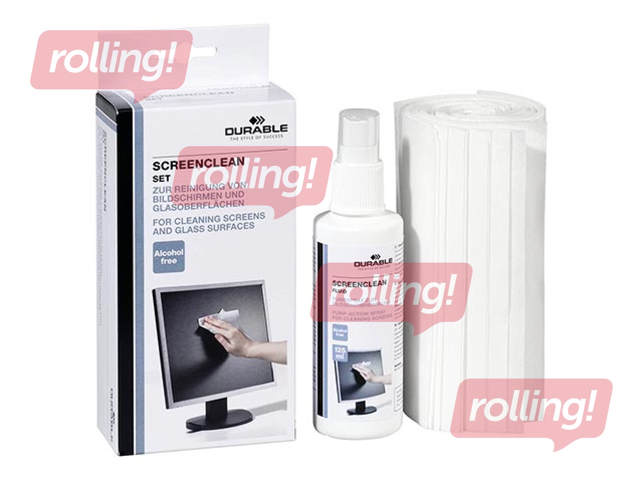 Чистящий набор для чистки мониторов Durable Screenclean, 125ml