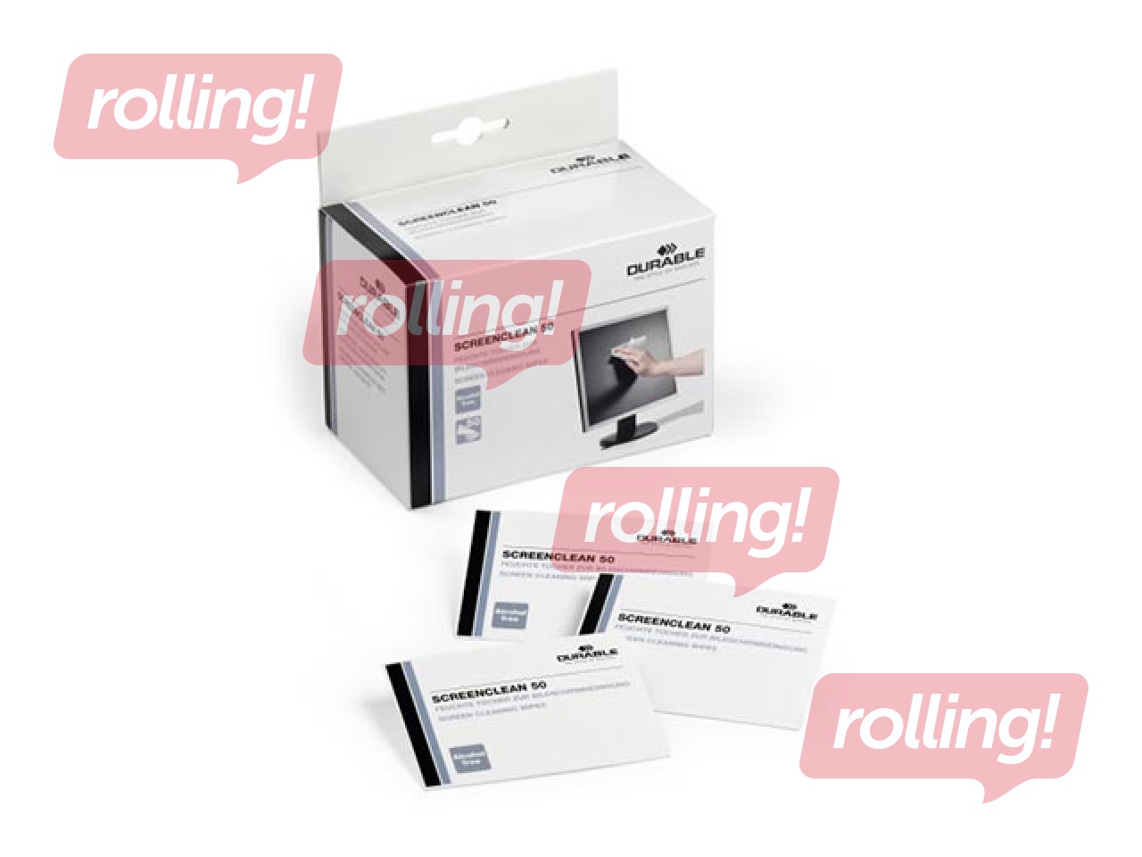 Ekraani puhastuslapid DURABLE Screenclean, 50 tk/pakk