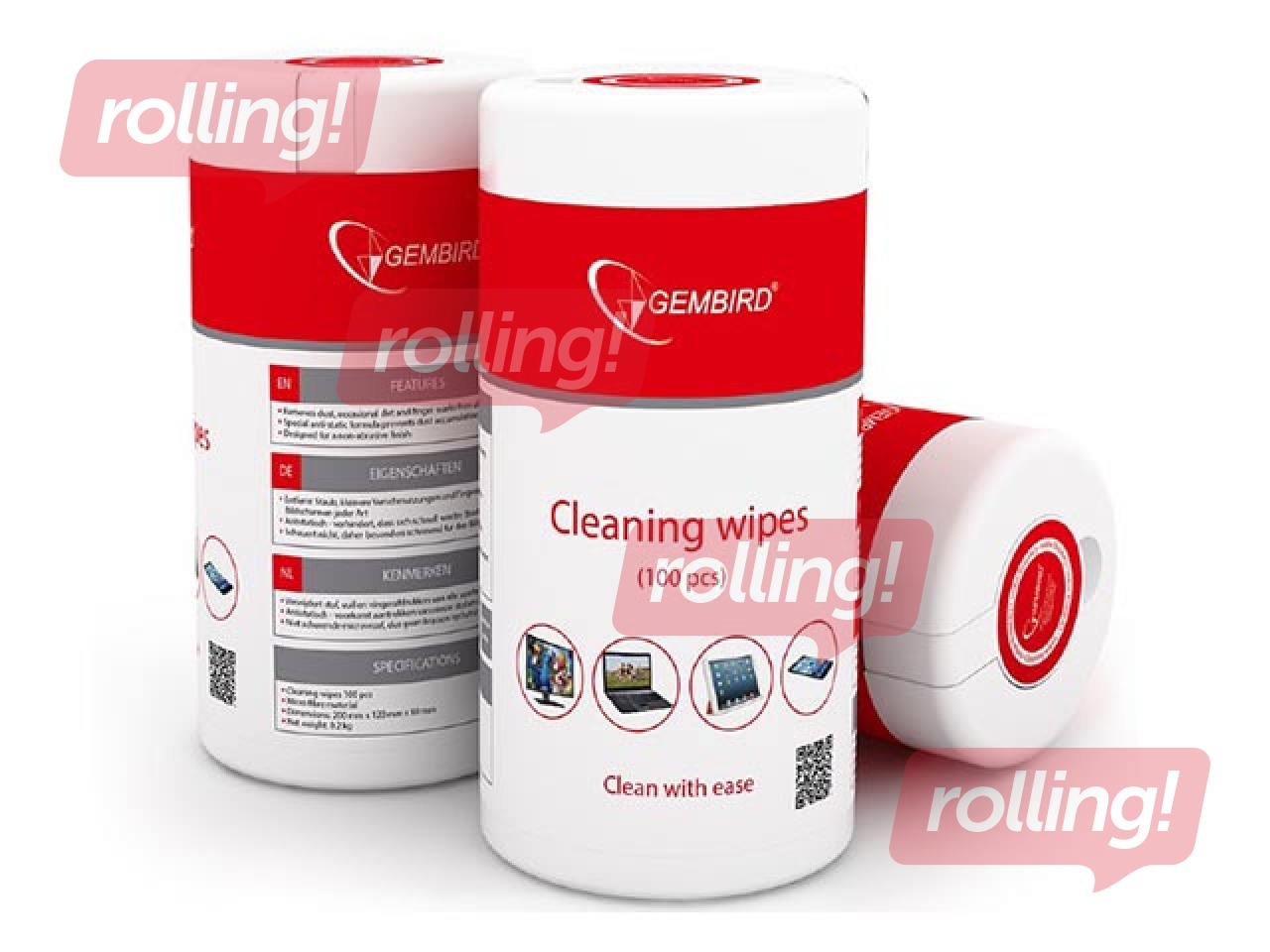 Ekraanipuhastuslapid Gembird, 100 tk.