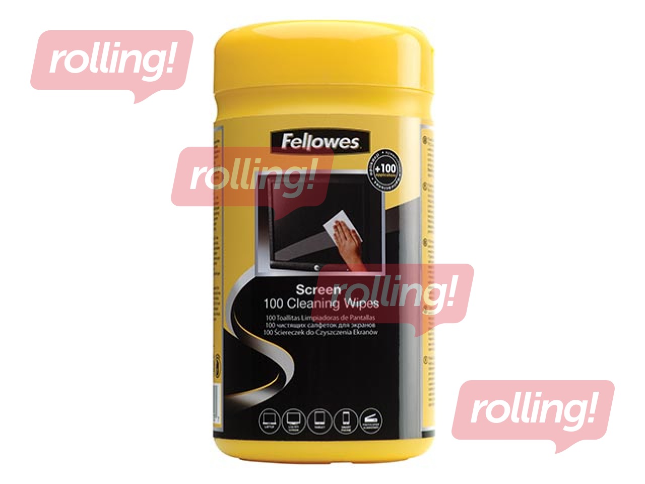 Чистящие салфетки для монитора Fellowes, 100 шт.