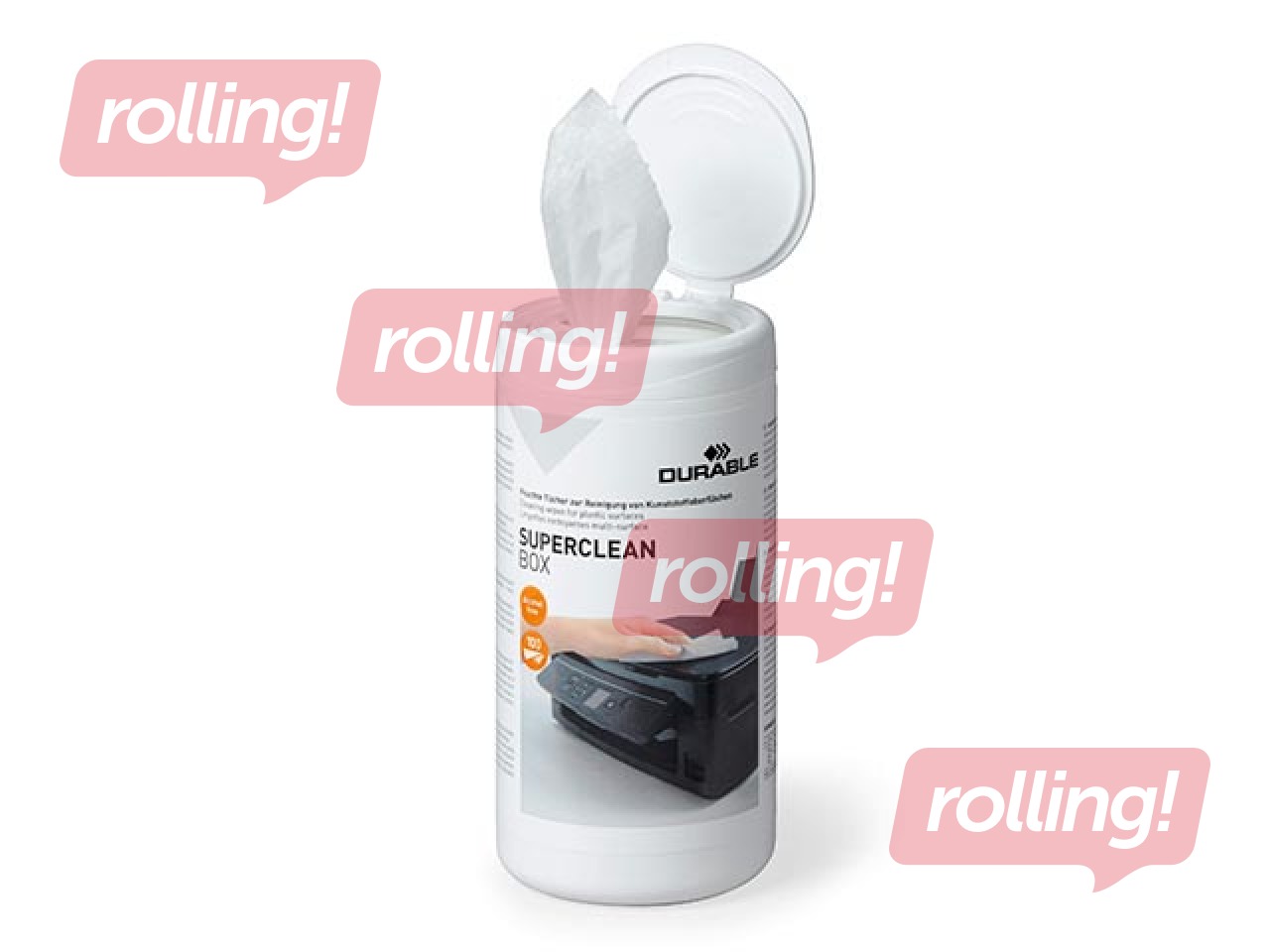 Чистящие салфетки для офисной техники Durable, 100 шт.