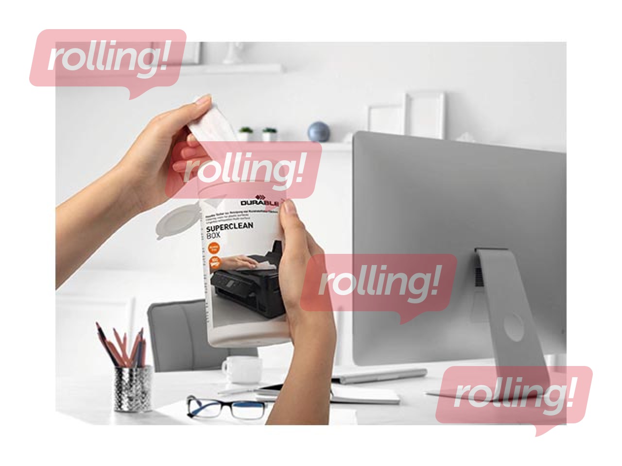 Чистящие салфетки для офисной техники Durable, 100 шт.