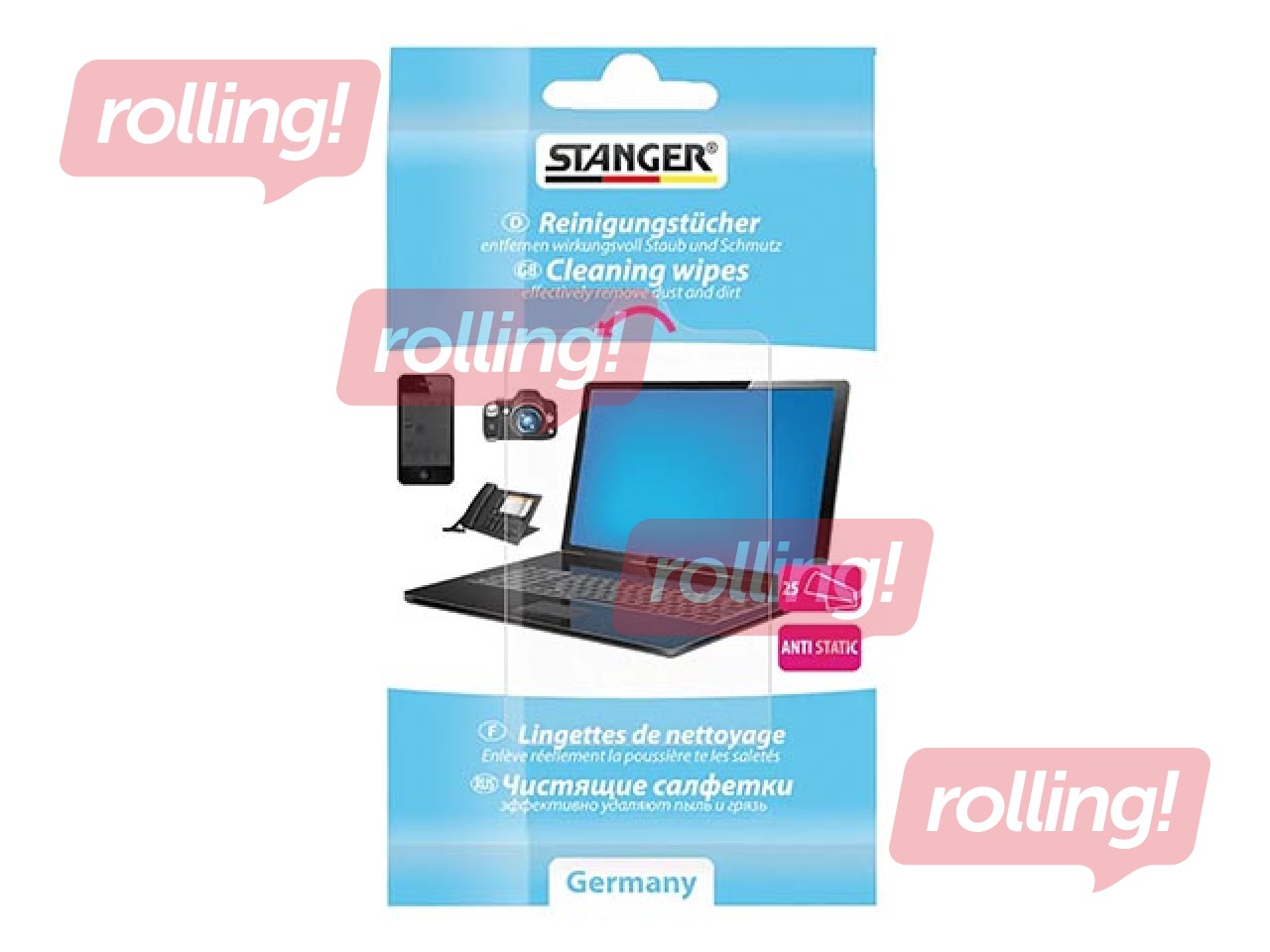 Universaalsed niisutatud puhastuslapid Stanger, 25 tk