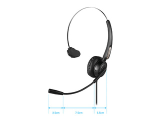 Austiņas ar mikrofonu Sandberg USB Office Headset Mono, melnas