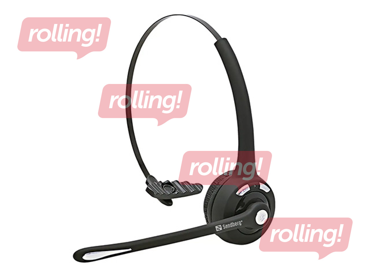 Sandberg Wireless Office Headset with Microphone, Bluetooth, Black