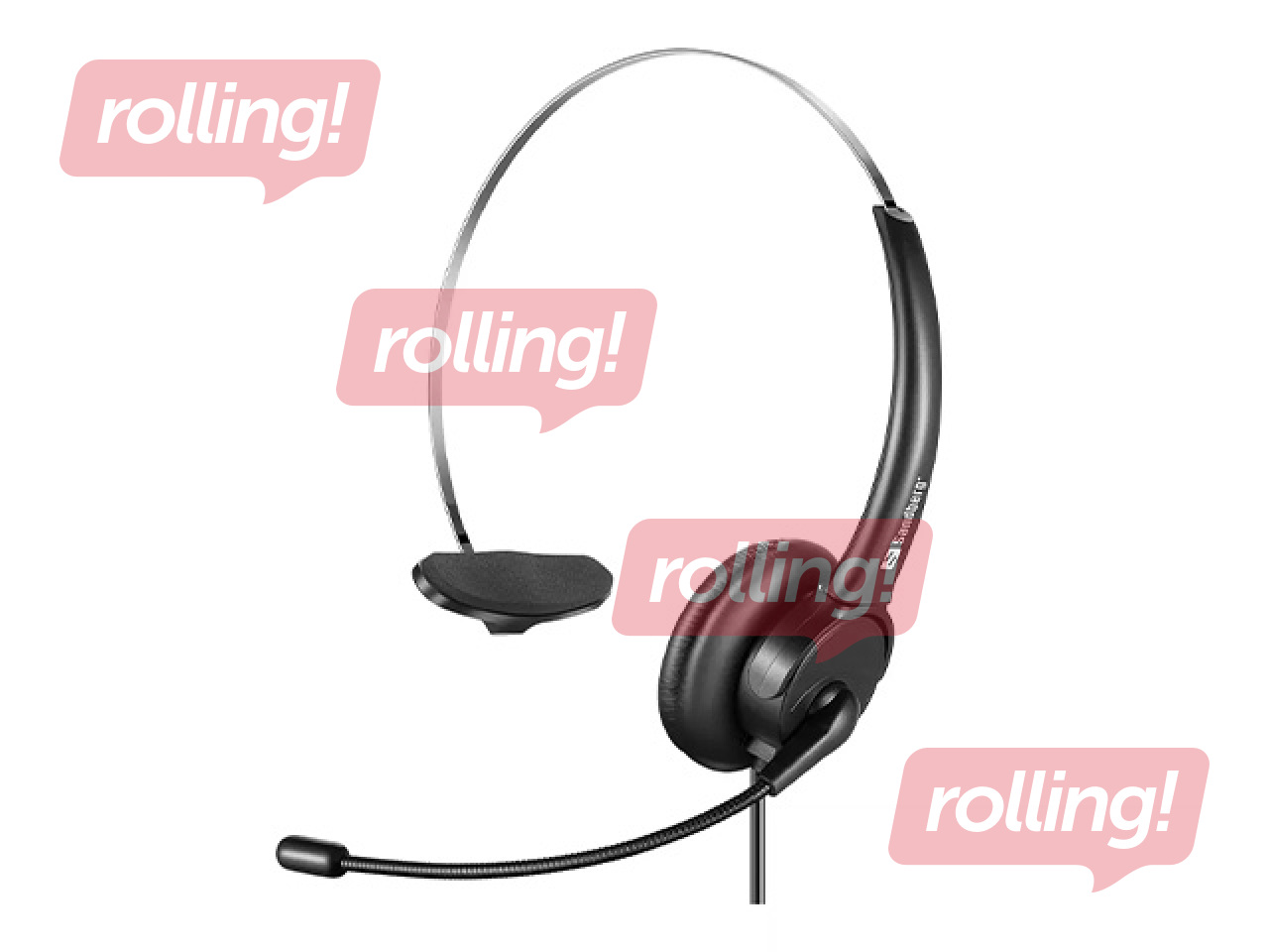 Austiņas ar mikrofonu Sandberg USB Office Headset Mono, melnas