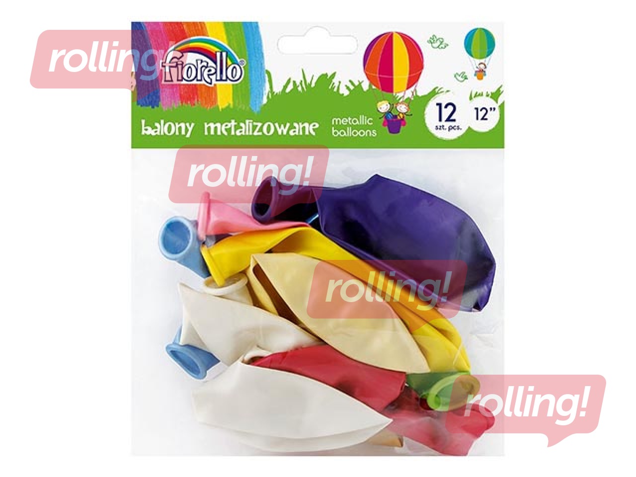 Õhupallid, erinevad metallvärvid, 12 tk.