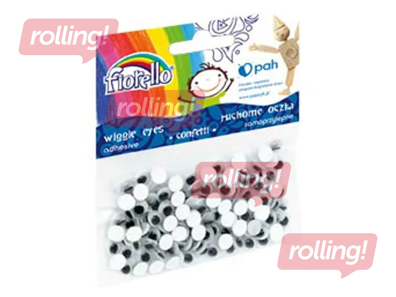 Moving eyes, Fiorello, 7 mm, 150 pcs, self-adhesive