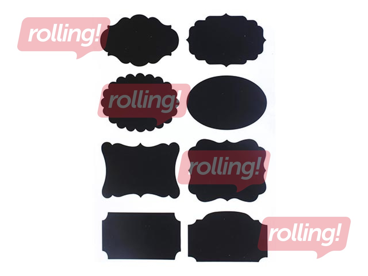 Self-adhesive labels Chalk, black, 16 pcs.