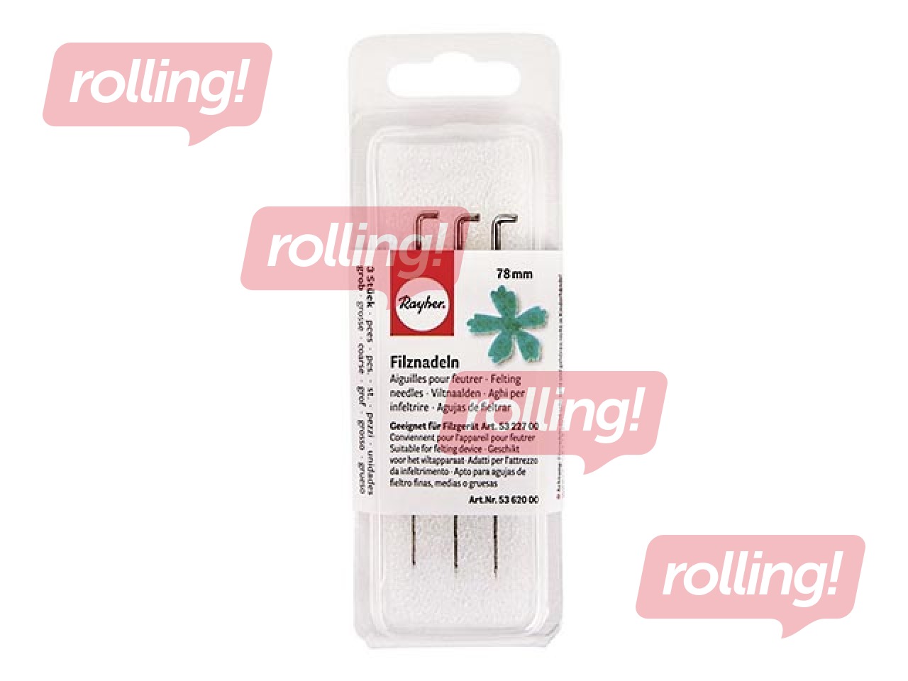 Viltimisnõelte komplekt, 78 mm, 3 tk, jämedad