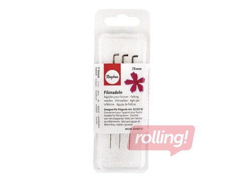 Felting needle set, 78 mm, 3 pcs., medium