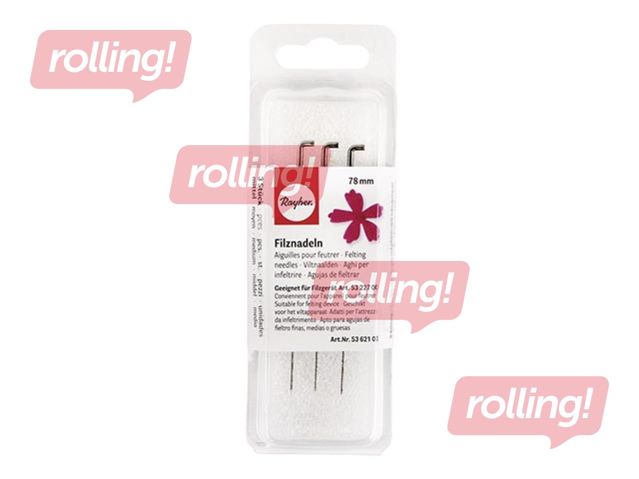 Felting needle set, 78 mm, 3 pcs., medium