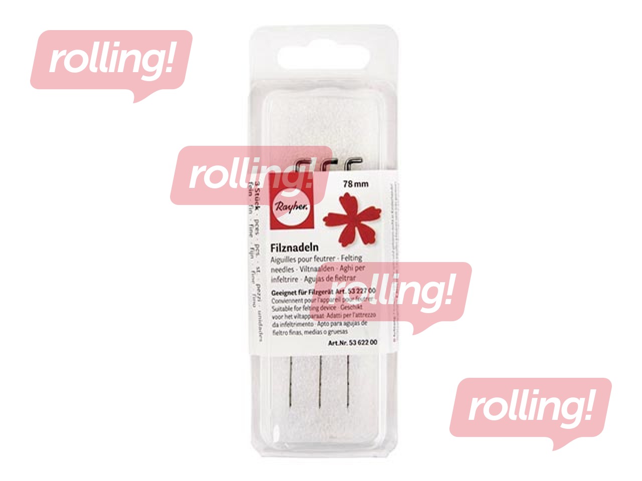 Viltimisnõelte komplekt, 78 mm, 3 tk, peened