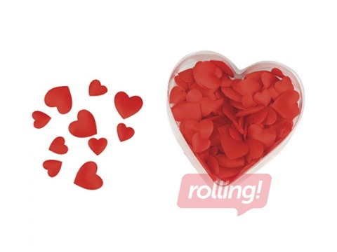 Satiinist südamed, punane, 100 tk.