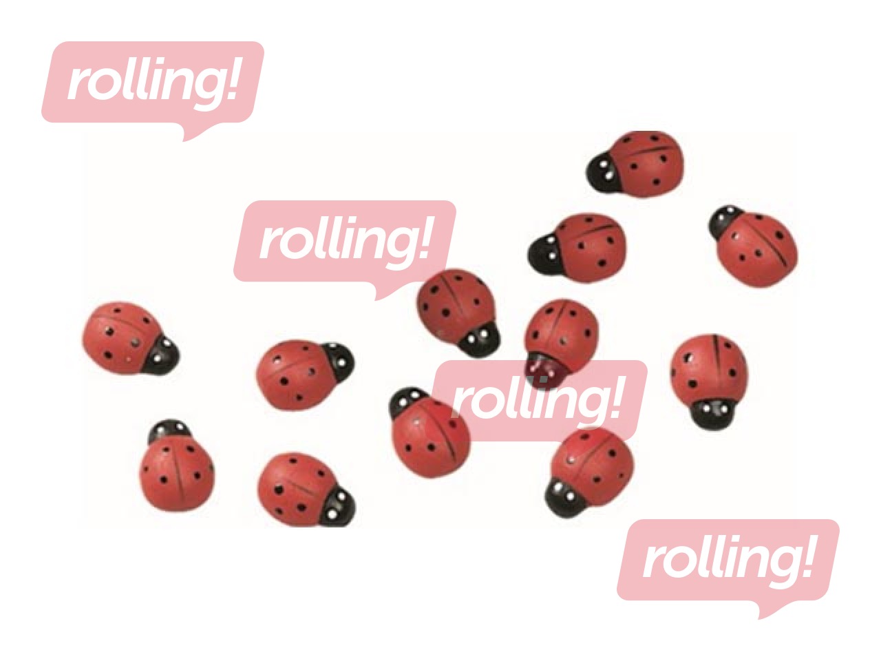 Dekoratīvi aksesuāri Mārītes, 2cm, 12 gab.