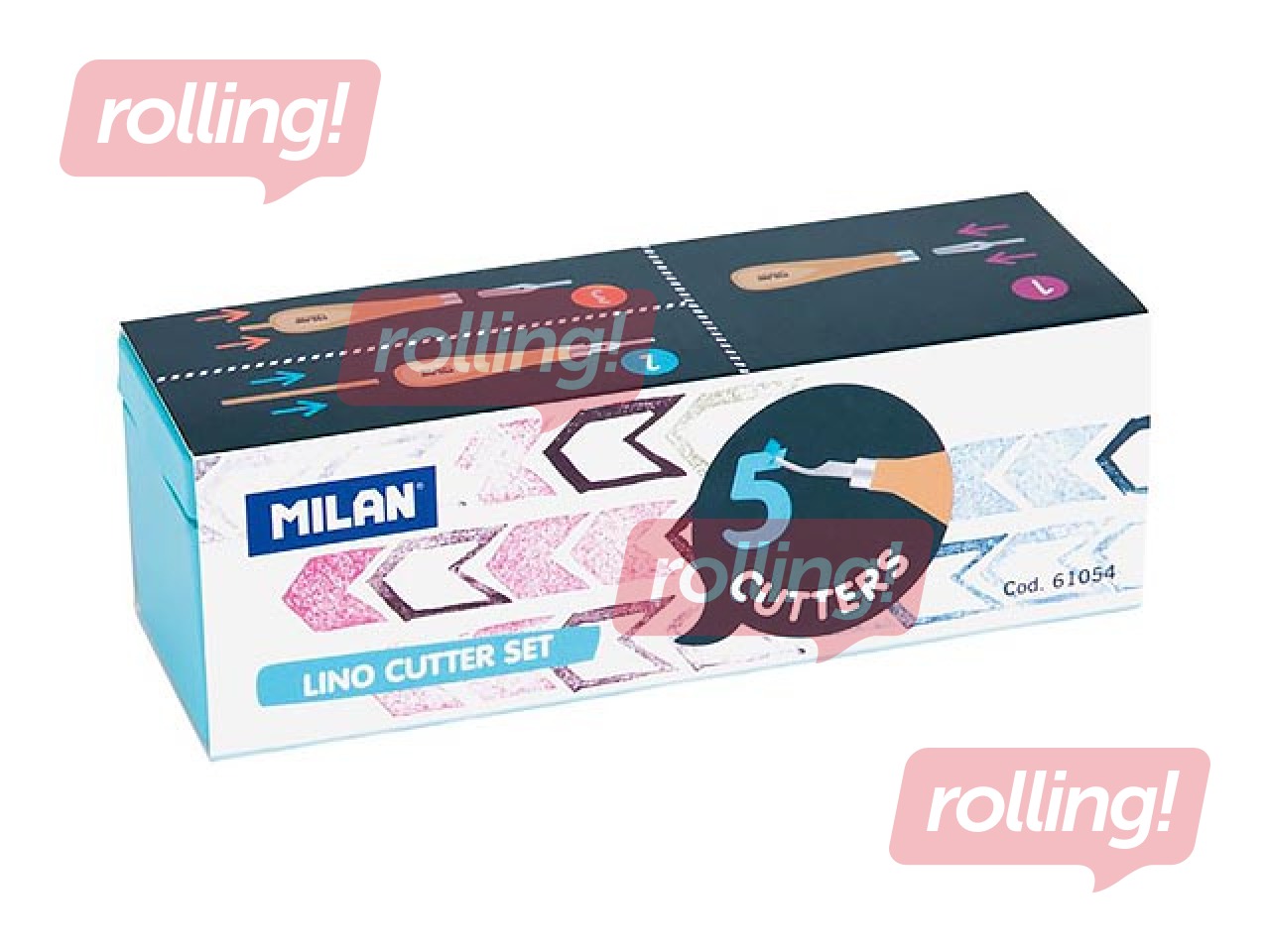 Milan lino cutter set with 5 blades for carving