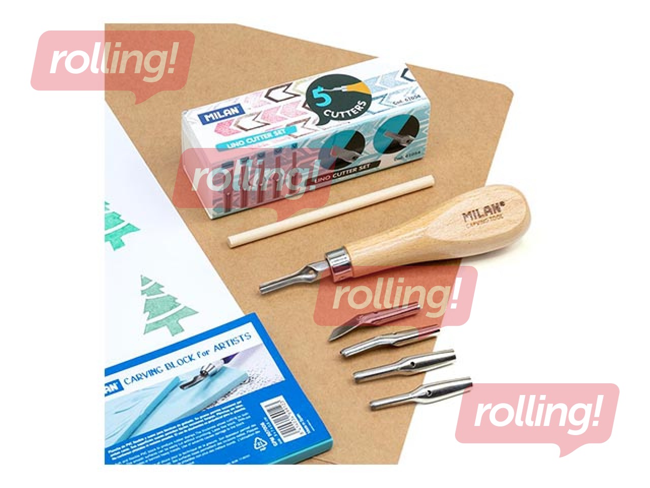 Набор инструментов для линогравюры.