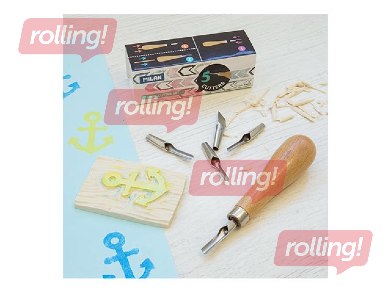 Набор инструментов для линогравюры.