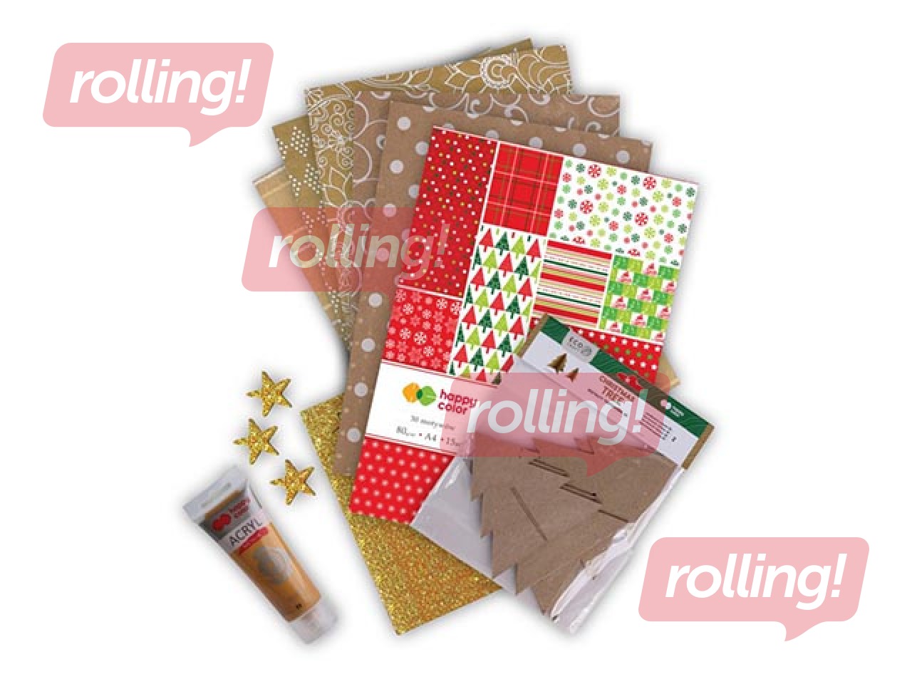 Creative Gift Set  ''Christmas Decoration'', Happy Color