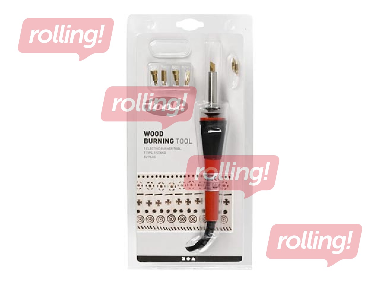 Pürograafiapliiats, 7 põletusotsikut