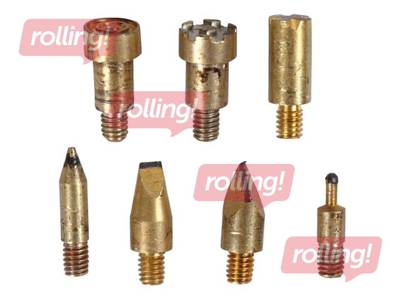 Pyrography pen, 7 burning tips