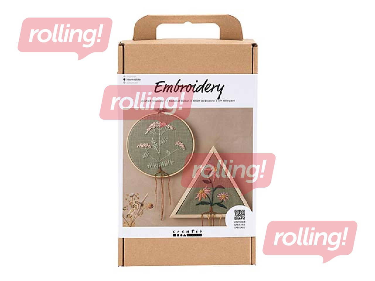 Craft Kit Embroidery, dusty green