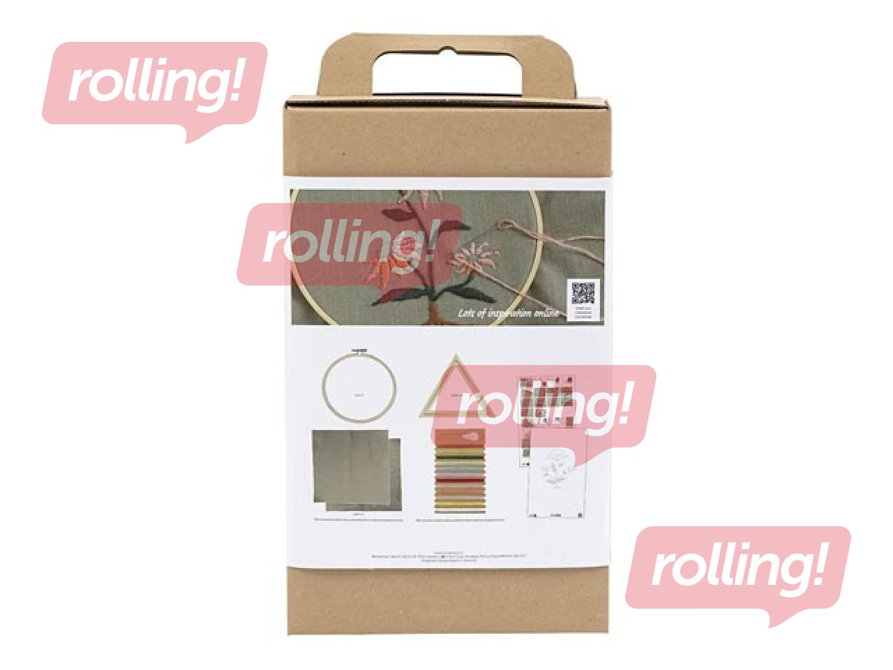 Craft Kit Embroidery, dusty green