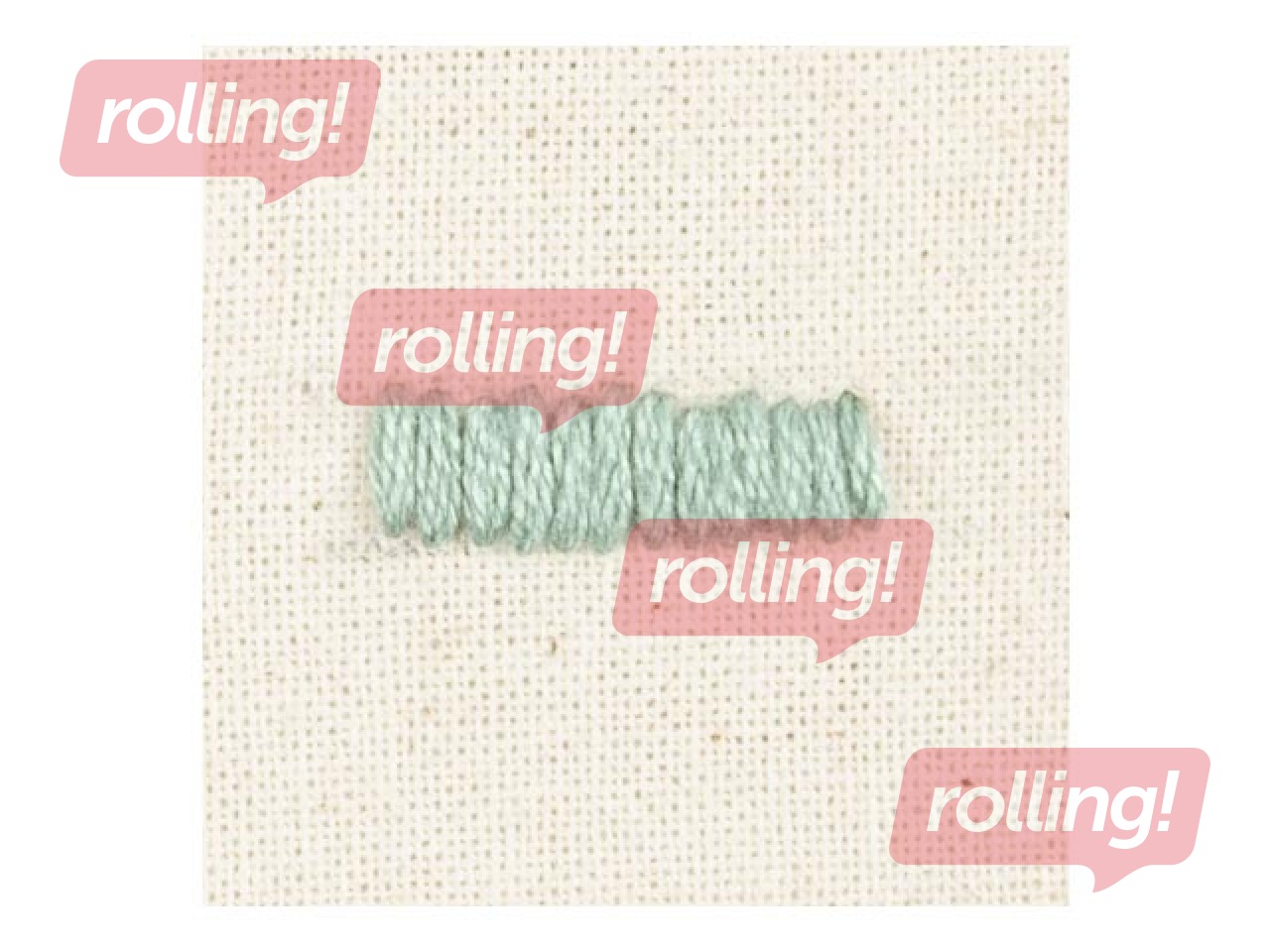 Craft Kit Embroidery, dusty green