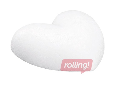 Polystyrene half-heart, 15cm