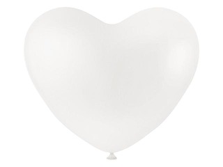 Balloons-Hearts, white, 8 pcs.