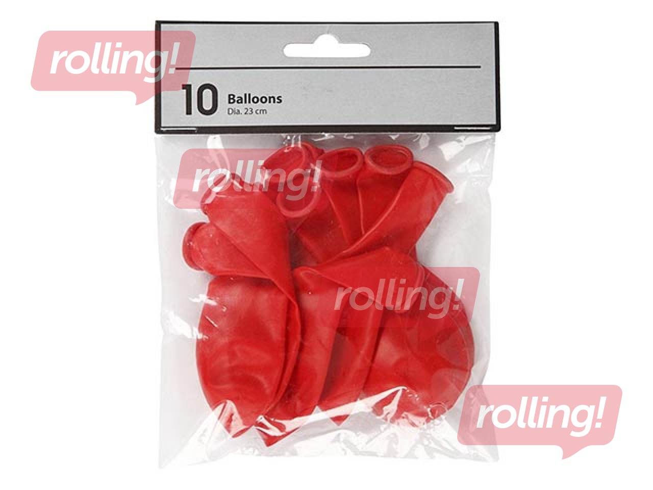 Balloons, red,  10 pcs.