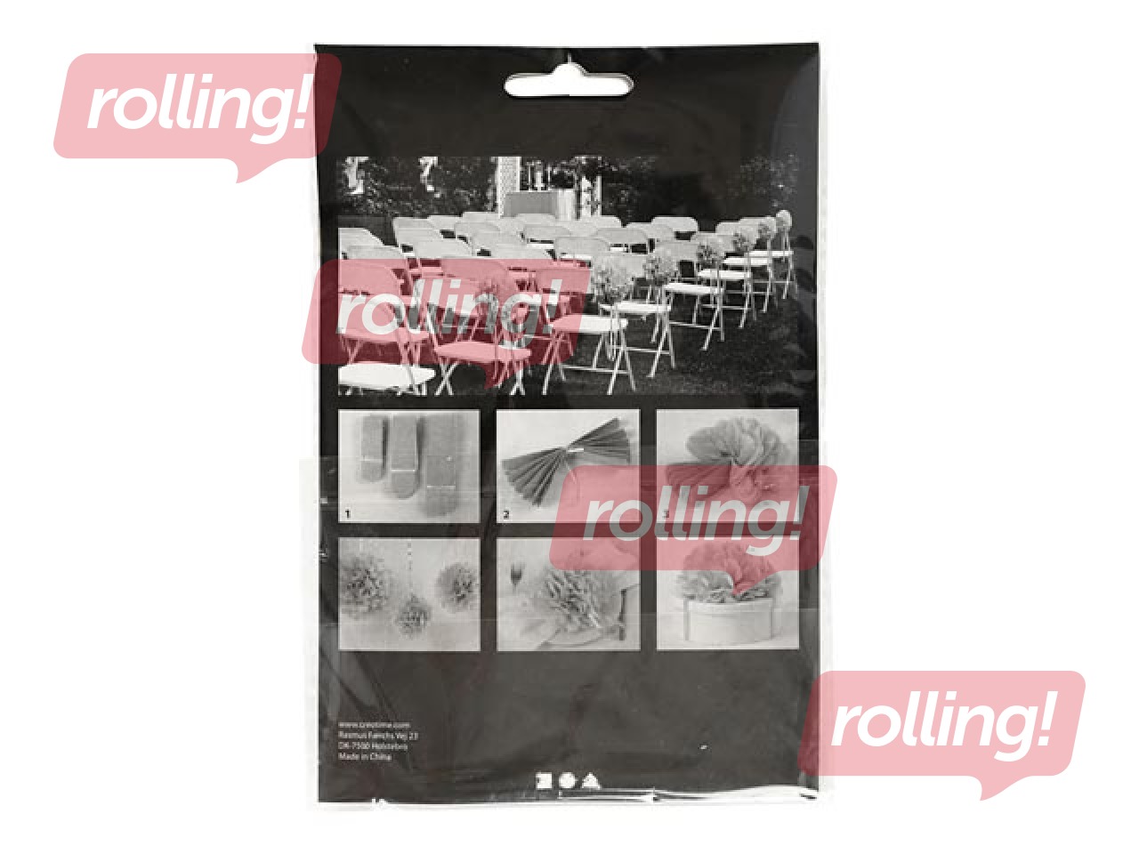 Paberlilled, punane, 3 tk.